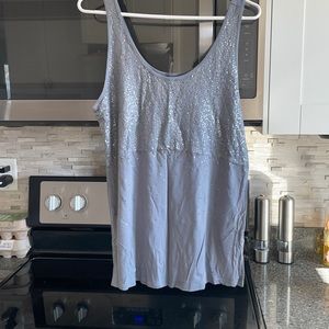 Maurices, gray tank, sequins on the top